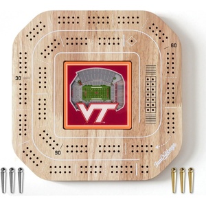 image:imageYouTheFan NCAA Licensed Fan Cribbage Wood Board GameVirginia Tech Hokies