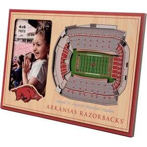 image:imageYouTheFan NCAA Officiallylicensed 3D Stadium Picture Frame  perfect stadium replica  add 4 x 6 photo  made of multiple layers  ready to hang or displayArkansas Razorbacks