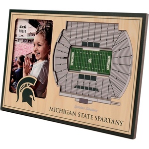 image:imageYouTheFan NCAA Officiallylicensed 3D Stadium Picture Frame  perfect stadium replica  add 4 x 6 photo  made of multiple layers  ready to hang or displayMichigan State Spartans