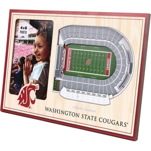 image:imageYouTheFan NCAA Officiallylicensed 3D Stadium Picture Frame  perfect stadium replica  add 4 x 6 photo  made of multiple layers  ready to hang or displayWashington State Cougars