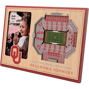 image:imageYouTheFan NCAA Officiallylicensed 3D Stadium Picture Frame  perfect stadium replica  add 4 x 6 photo  made of multiple layers  ready to hang or displayOklahoma Sooners