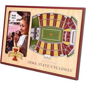 image:imageYouTheFan NCAA Officiallylicensed 3D Stadium Picture Frame  perfect stadium replica  add 4 x 6 photo  made of multiple layers  ready to hang or displayIowa State Cyclones