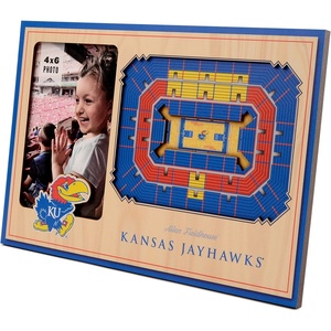image:imageYouTheFan NCAA Officiallylicensed 3D Stadium Picture Frame  perfect stadium replica  add 4 x 6 photo  made of multiple layers  ready to hang or displayKansas Jayhawks
