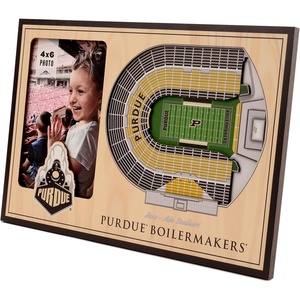 image:imageYouTheFan NCAA Officiallylicensed 3D Stadium Picture Frame  perfect stadium replica  add 4 x 6 photo  made of multiple layers  ready to hang or displayPurdue Boilermakers FB