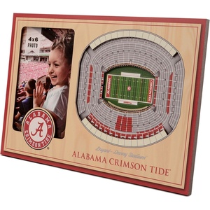 image:imageYouTheFan NCAA Officiallylicensed 3D Stadium Picture Frame  perfect stadium replica  add 4 x 6 photo  made of multiple layers  ready to hang or displayAlabama Crimson Tide