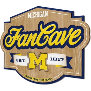image:imageYouTheFan NCAA Officiallylicensed FanCave 3D wall art  readytohang 3D multilayered construction  floating wall mount design  Perfect fan giftMichigan Wolverines