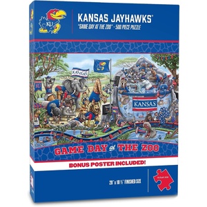 image:imageYouTheFan NCAA Texas Tech Red Raiders Game Day At The Zoo 500pc Puzzle 28 x 105Kansas Jayhawks