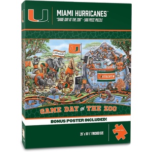 image:imageYouTheFan NCAA Texas Tech Red Raiders Game Day At The Zoo 500pc Puzzle 28 x 105Miami Hurricanes