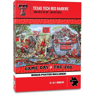 image:imageYouTheFan NCAA Texas Tech Red Raiders Game Day At The Zoo 500pc Puzzle 28 x 105Texas Tech Red Raiders