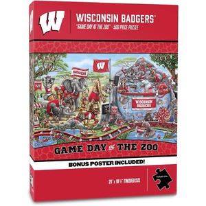 image:imageYouTheFan NCAA Texas Tech Red Raiders Game Day At The Zoo 500pc Puzzle 28 x 105Wisconsin Badgers