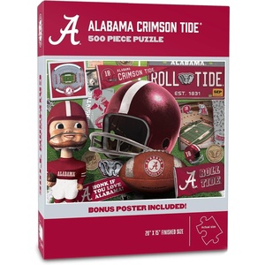 image:imageYouTheFan NCAA Texas Tech Retro Series 500pc Puzzle 15 x 20Alabama Crimson Tide