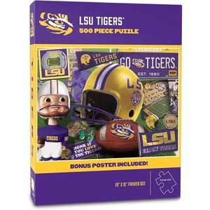 image:imageYouTheFan NCAA Texas Tech Retro Series 500pc Puzzle 15 x 20Louisiana State University Tigers
