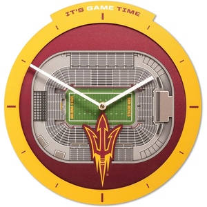 image:imageYouTheFan NCAA West Virginia Mountaineers 3D StadiumView ClockArizona State Sun Devils