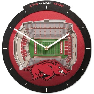 image:imageYouTheFan NCAA West Virginia Mountaineers 3D StadiumView ClockArkansas Razorbacks