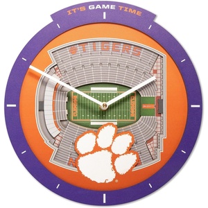 image:imageYouTheFan NCAA West Virginia Mountaineers 3D StadiumView ClockClemson Tigers