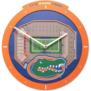image:imageYouTheFan NCAA West Virginia Mountaineers 3D StadiumView ClockFlorida Gators