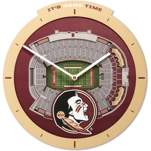 image:imageYouTheFan NCAA West Virginia Mountaineers 3D StadiumView ClockFlorida State Seminoles