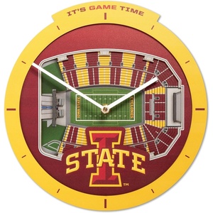 image:imageYouTheFan NCAA West Virginia Mountaineers 3D StadiumView ClockIowa State Cyclones