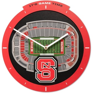image:imageYouTheFan NCAA West Virginia Mountaineers 3D StadiumView ClockNc State Wolfpack