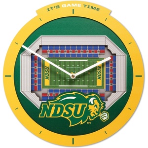 image:imageYouTheFan NCAA West Virginia Mountaineers 3D StadiumView ClockNorth Dakota State Bison