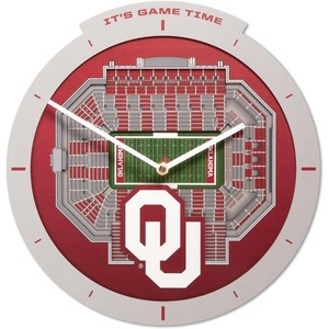 image:imageYouTheFan NCAA West Virginia Mountaineers 3D StadiumView ClockOklahoma Sooners
