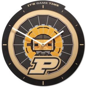 image:imageYouTheFan NCAA West Virginia Mountaineers 3D StadiumView ClockPurdue Boilermakers Bb