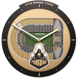 image:imageYouTheFan NCAA West Virginia Mountaineers 3D StadiumView ClockPurdue Boilermakers Fb