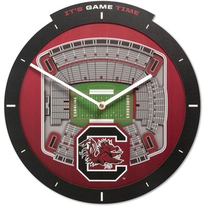 image:imageYouTheFan NCAA West Virginia Mountaineers 3D StadiumView ClockSouth Carolina Gamecocks