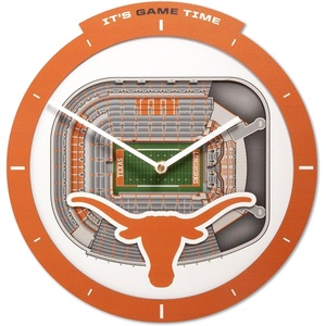 image:imageYouTheFan NCAA West Virginia Mountaineers 3D StadiumView ClockTexas Longhorns