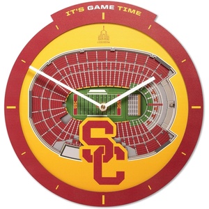 image:imageYouTheFan NCAA West Virginia Mountaineers 3D StadiumView ClockUsc Trojans