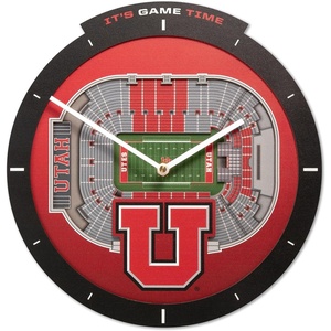 image:imageYouTheFan NCAA West Virginia Mountaineers 3D StadiumView ClockUtah Utes
