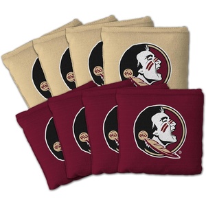 image:imageYouTheFan OfficiallyLicensed NCAA Set of 8 Cornhole Bags  All Weather Dual Sided Slide amp Stop  Regulation Size with Carry caseFlorida State Seminoles