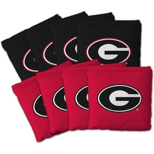 image:imageYouTheFan OfficiallyLicensed NCAA Set of 8 Cornhole Bags  All Weather Dual Sided Slide amp Stop  Regulation Size with Carry caseGeorgia Bulldogs