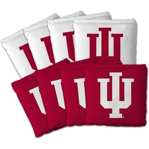 image:imageYouTheFan OfficiallyLicensed NCAA Set of 8 Cornhole Bags  All Weather Dual Sided Slide amp Stop  Regulation Size with Carry caseIndiana Hoosiers