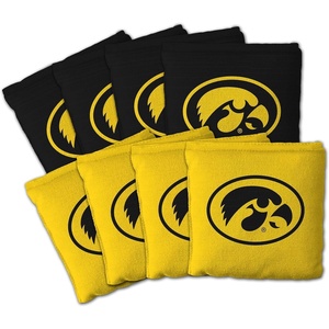image:imageYouTheFan OfficiallyLicensed NCAA Set of 8 Cornhole Bags  All Weather Dual Sided Slide amp Stop  Regulation Size with Carry caseIowa Hawkeyes