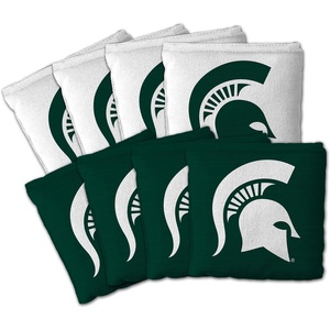 image:imageYouTheFan OfficiallyLicensed NCAA Set of 8 Cornhole Bags  All Weather Dual Sided Slide amp Stop  Regulation Size with Carry caseMichigan State Spartans