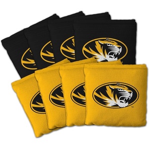 image:imageYouTheFan OfficiallyLicensed NCAA Set of 8 Cornhole Bags  All Weather Dual Sided Slide amp Stop  Regulation Size with Carry caseMissouri Tigers