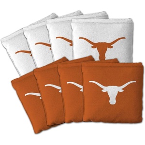 image:imageYouTheFan OfficiallyLicensed NCAA Set of 8 Cornhole Bags  All Weather Dual Sided Slide amp Stop  Regulation Size with Carry caseTexas Longhorns
