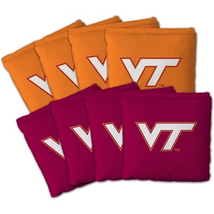image:imageYouTheFan OfficiallyLicensed NCAA Set of 8 Cornhole Bags  All Weather Dual Sided Slide amp Stop  Regulation Size with Carry caseVirginia Tech Hokies