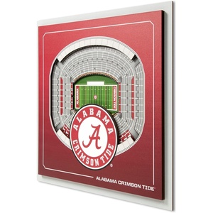 image:imageYouTheFan Officiallylicensed NCAA Stadium Series 3D Wall Art  multilayer team stadium replica detailed sports fan gift indoor decorAlabama Crimson Tide