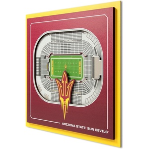 image:imageYouTheFan Officiallylicensed NCAA Stadium Series 3D Wall Art  multilayer team stadium replica detailed sports fan gift indoor decorArizona State Sun Devils