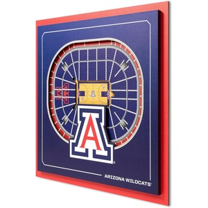 image:imageYouTheFan Officiallylicensed NCAA Stadium Series 3D Wall Art  multilayer team stadium replica detailed sports fan gift indoor decorArizona Wildcats