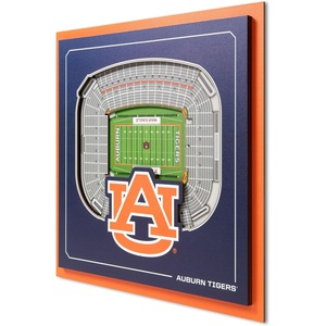 image:imageYouTheFan Officiallylicensed NCAA Stadium Series 3D Wall Art  multilayer team stadium replica detailed sports fan gift indoor decorAuburn Tigers