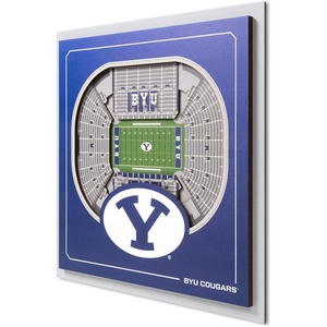 image:imageYouTheFan Officiallylicensed NCAA Stadium Series 3D Wall Art  multilayer team stadium replica detailed sports fan gift indoor decorBYU Cougars