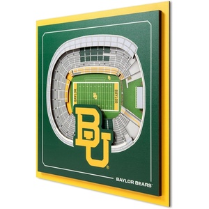 image:imageYouTheFan Officiallylicensed NCAA Stadium Series 3D Wall Art  multilayer team stadium replica detailed sports fan gift indoor decorBaylor Bears