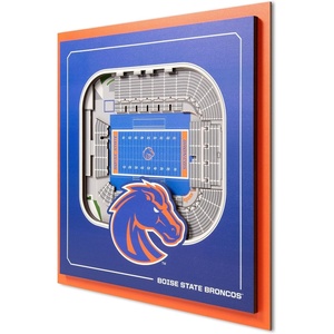 image:imageYouTheFan Officiallylicensed NCAA Stadium Series 3D Wall Art  multilayer team stadium replica detailed sports fan gift indoor decorBoise State Broncos