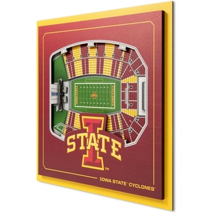 image:imageYouTheFan Officiallylicensed NCAA Stadium Series 3D Wall Art  multilayer team stadium replica detailed sports fan gift indoor decorIowa State Cyclones