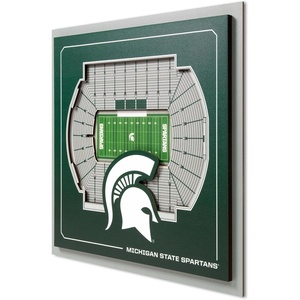 image:imageYouTheFan Officiallylicensed NCAA Stadium Series 3D Wall Art  multilayer team stadium replica detailed sports fan gift indoor decorMichigan State Spartans