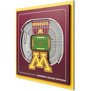 image:imageYouTheFan Officiallylicensed NCAA Stadium Series 3D Wall Art  multilayer team stadium replica detailed sports fan gift indoor decorMinnesota Golden Gophers