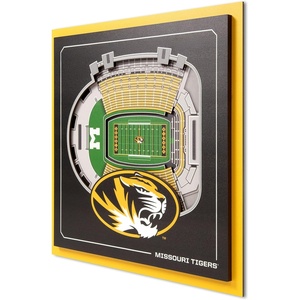 image:imageYouTheFan Officiallylicensed NCAA Stadium Series 3D Wall Art  multilayer team stadium replica detailed sports fan gift indoor decorMissouri Tigers